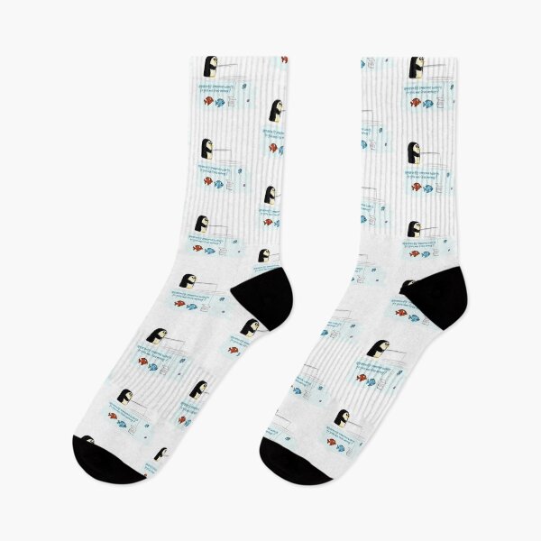 Item preview, Penguin phishing, funny comic pun design. designed and sold by Kam-designs.