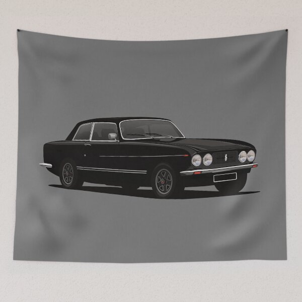Item preview, Bristol 411 S5 - black car illustration designed and sold by knappidesign.