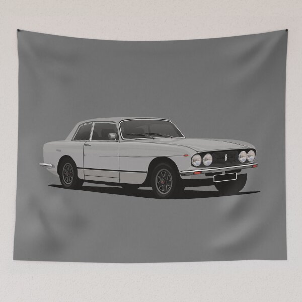 Item preview, Bristol 411 S5 - gray car illustration designed and sold by knappidesign.