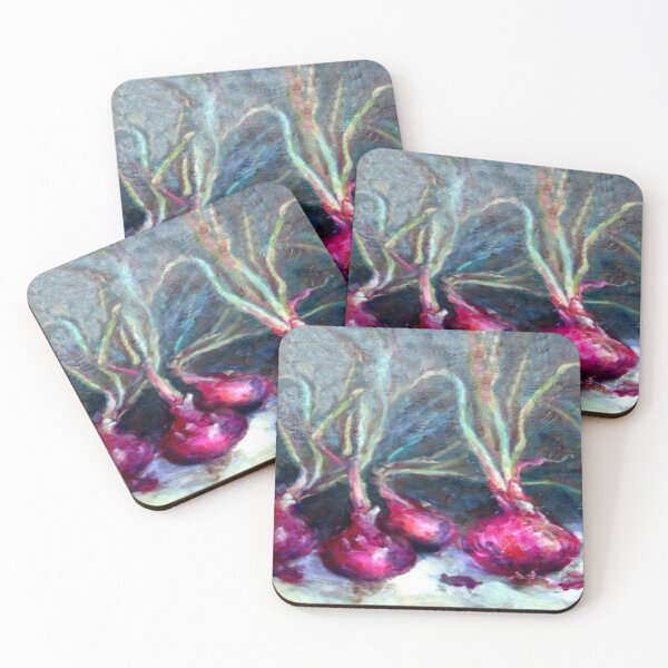 Item preview, IMPRESSIONIST STILL LIFE OF RED ONIONS PAINTING , designed and sold by sharlesart.