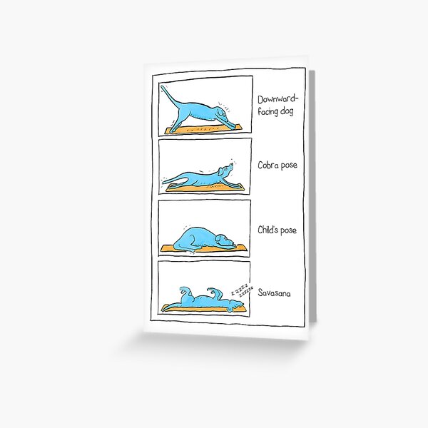 Dog yoga Greeting Card