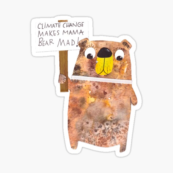 Climate Change Mama Bear Sticker