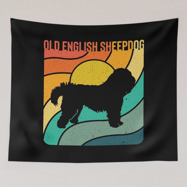 Artikelvorschau, Old English Sheepdog Dog Vintage Gift Pet Lover entworfen und verkauft von rafaeltto.