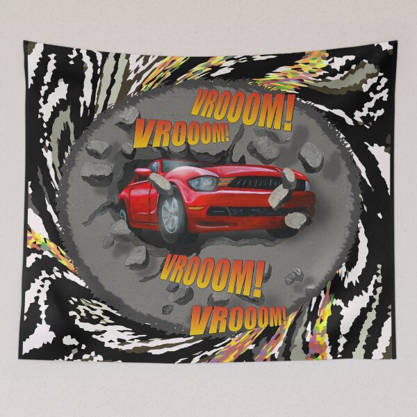 Item preview,  Car Crashing through Wall Vrooom! designed and sold by Melissa J Barrett.