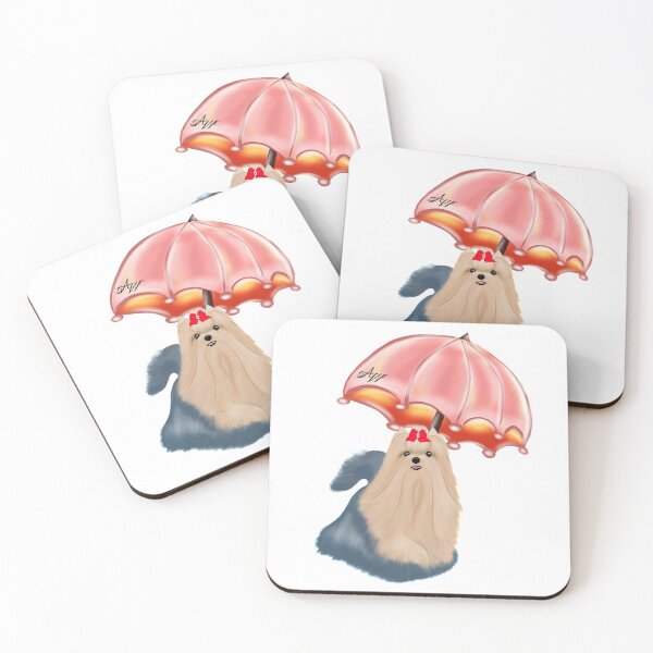 Item preview, Yorkshire Terrier  with an umbrella designed and sold by piccolastella.