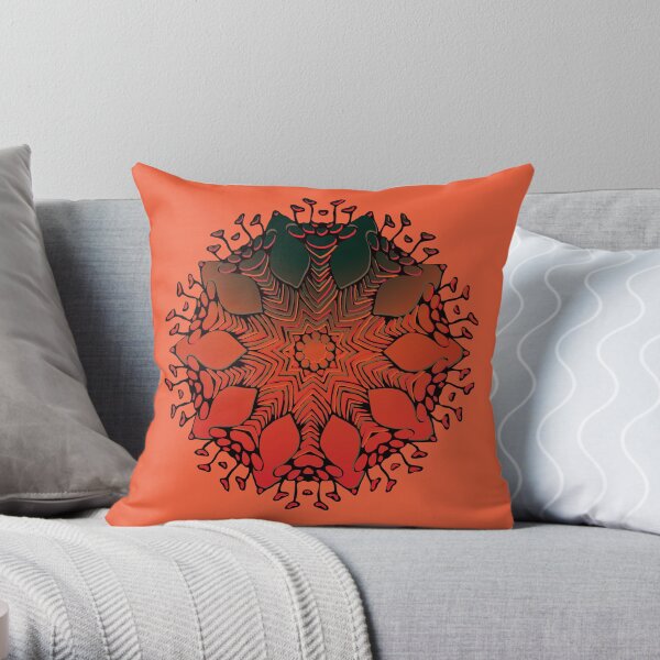 Abstract Flowerhead 13 Throw Pillow