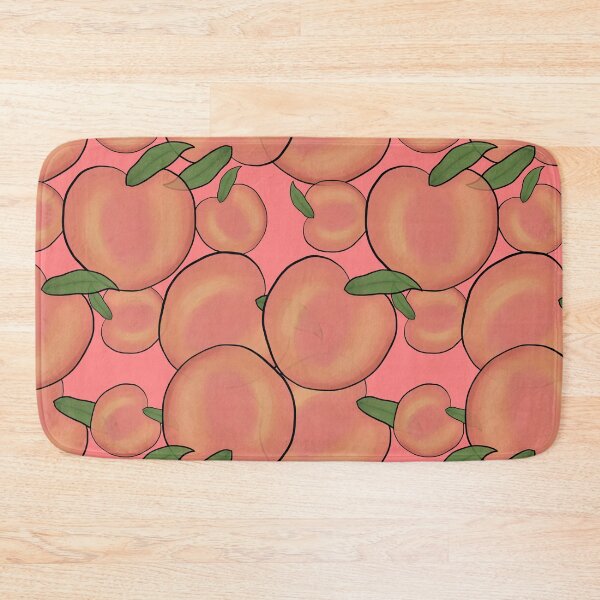 Item preview, Peaches fruit pattern - pink background designed and sold by Carrie_Anne_Designs.