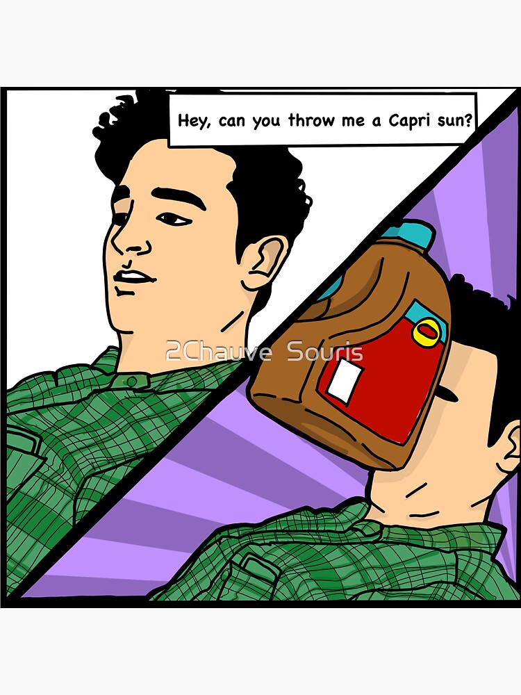 "Hey, can you throw me a Capri sun" Sticker for Sale by Mixsonbug