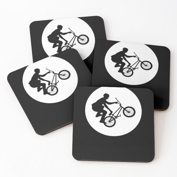 Item preview, BMX Trick black Silhouette over white moon 2 designed and sold by roadworkplay.