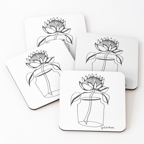 Item preview, Weskus Protea in Pot South Africa designed and sold by KrispShopping.