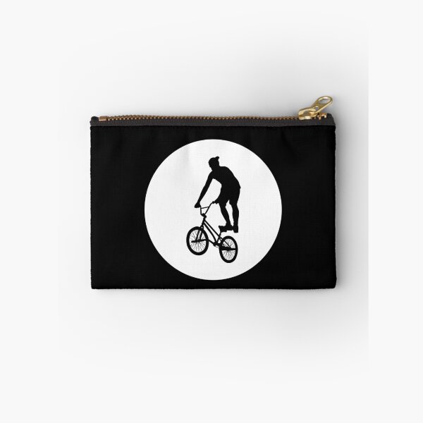 Item preview, BMX Trick black Silhouette over white full moon 7 designed and sold by roadworkplay.