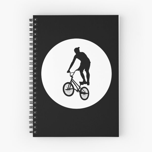 Item preview, BMX Trick black Silhouette over white full moon 7 designed and sold by roadworkplay.