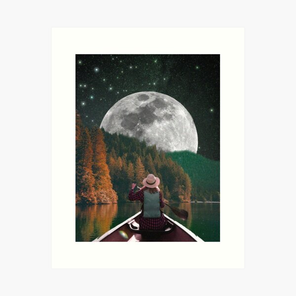 Item preview, Canoeing under the moon designed and sold by Maisie Kane.