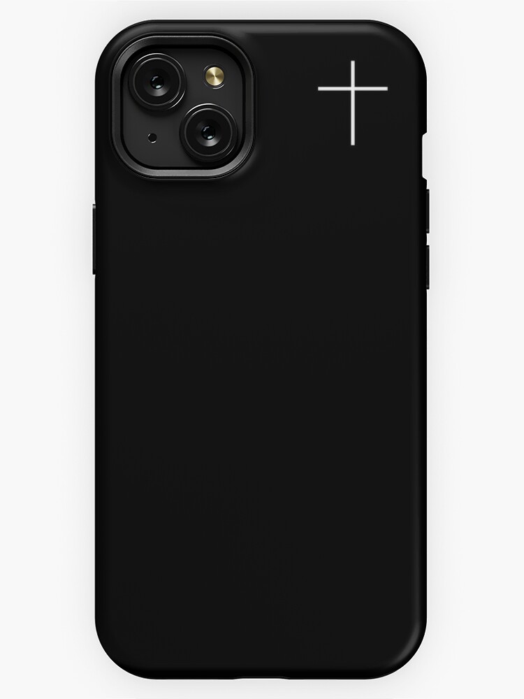 Small White Cross In Upper Left Corner iPhone Case for Sale by DeLynx