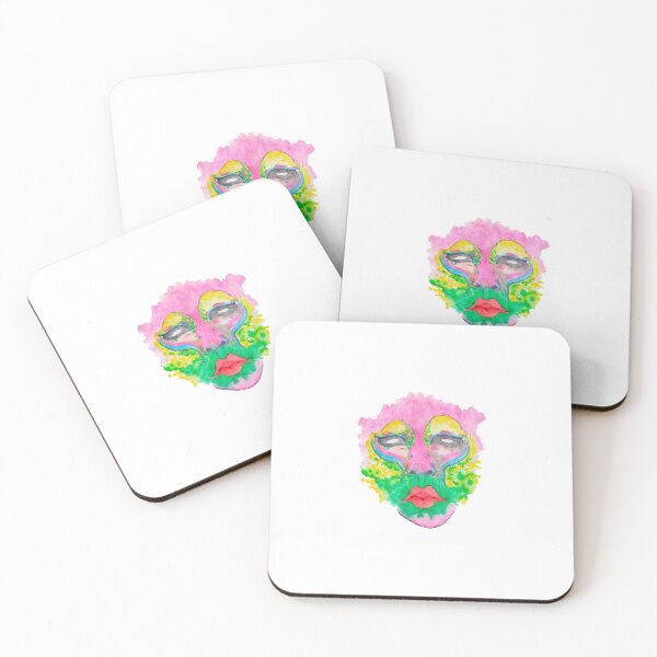Item preview, Pink colorful face with black sclera eyes designed and sold by susserain.