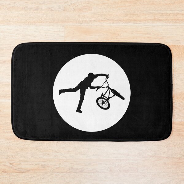 Item preview,  BMX Trick black Silhouette over white full moon 12 designed and sold by roadworkplay.