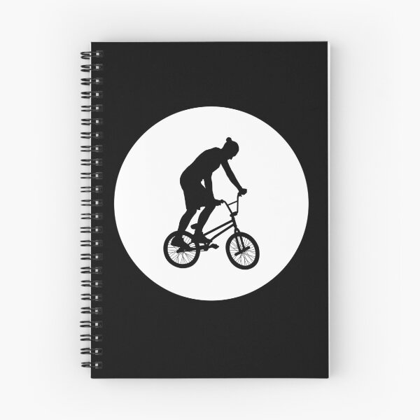 Item preview, BMX Trick black Silhouette over white full moon 15 designed and sold by roadworkplay.