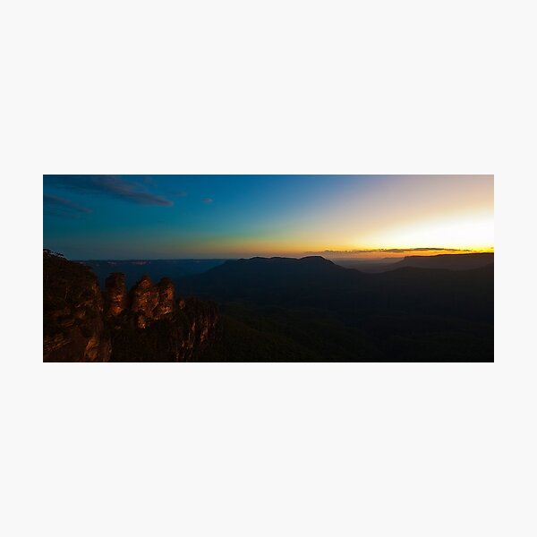 Item preview, 101229 Blue Mountains Three Sisters Sunset Panorama designed and sold by Jaxybelle.