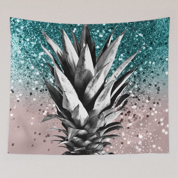 Artikelvorschau, Pineapple Tropical Summer Vibes Glam #1 (Foto nur mit Glitzer – nicht reflektierend) entworfen und verkauft von Anita's & Bella's Art.