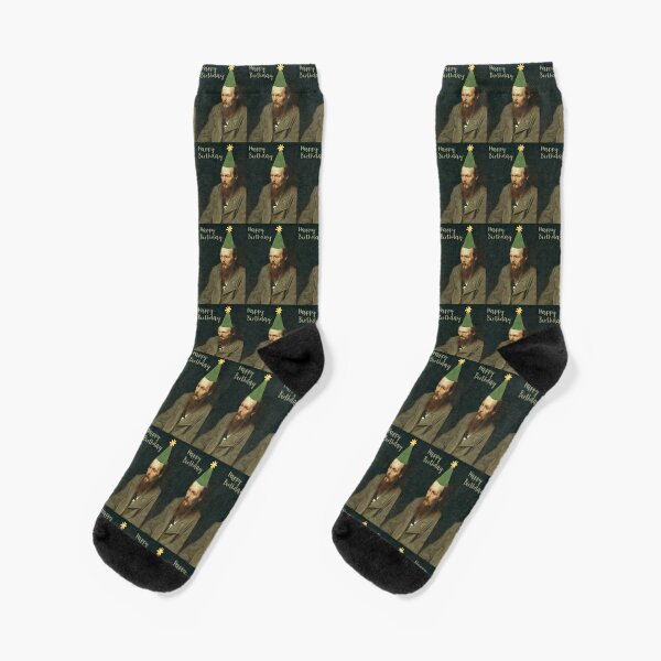 Fjodor Dostojewski Gratuliert Zum Geburtstag Russische Literatur Geburtstagswunsche Socken Von Kierkegaard Redbubble