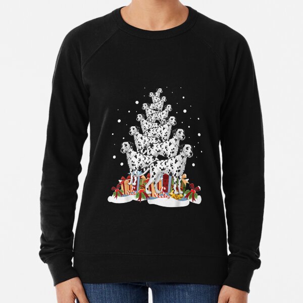 Dalmatian Christmas Tree Merry Xmas Lightweight Sweatshirt