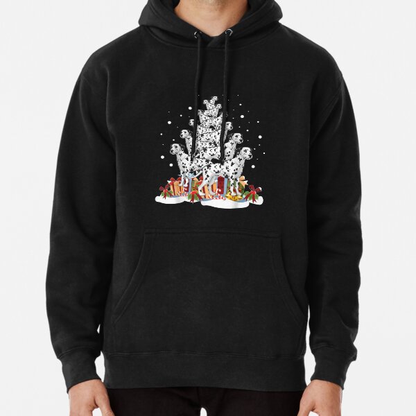 Dalmatian Christmas Tree Merry Xmas Pullover Hoodie