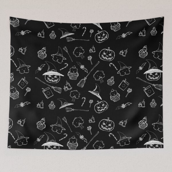 Item preview, Guinea pig shop Halloween pattern on black designed and sold by mondesign26.