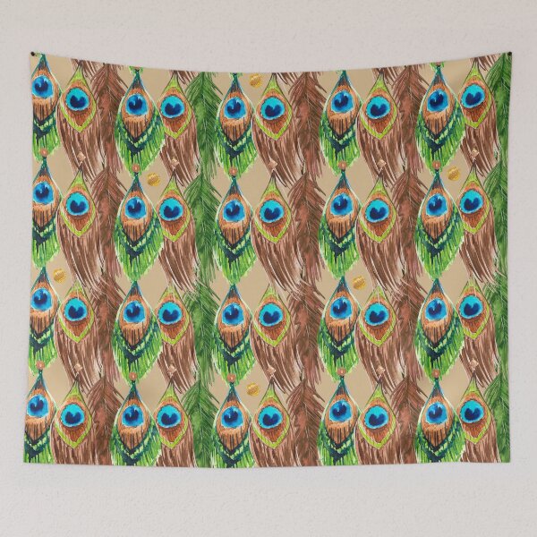 Item preview, peacock feather watercolor pattern designed and sold by LiliyaSavelieva.