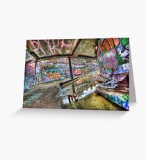 Graffiti and reflection Greeting Card