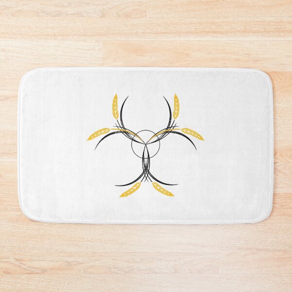 Item preview, Gluten Free Wheat Biohazard Symbol Black designed and sold by roadworkplay.