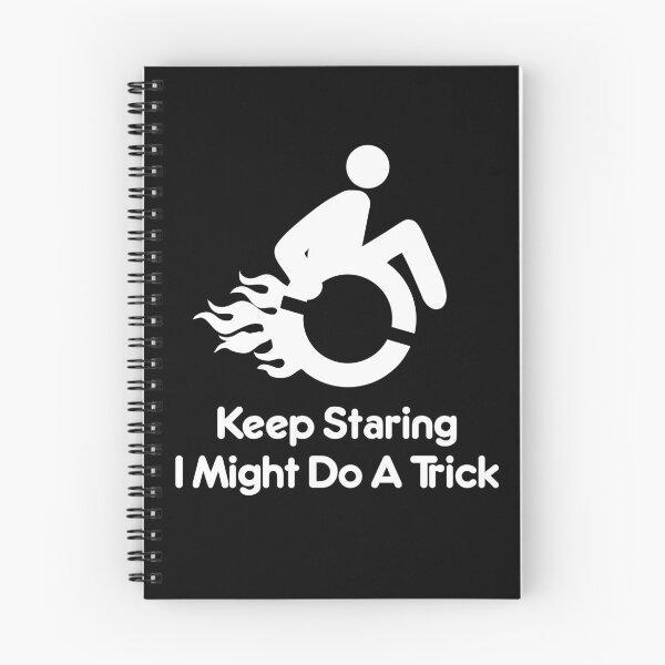Item preview, Wheelchair Wheelie With Flames Keep Staring I Might Do A Trick  designed and sold by roadworkplay.