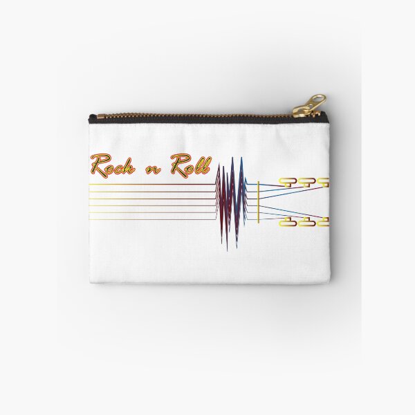 Item preview, Rock and Roll in neon with guitar strings sound vibrations t-shirt designed and sold by TrevaT.