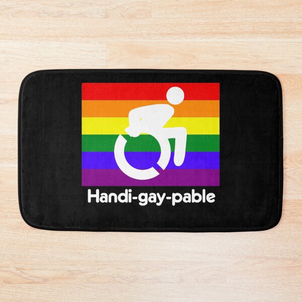 Item preview, Handi-Gay-Pable Rainbow Pride Wheelchair Disabled Pride  designed and sold by roadworkplay.