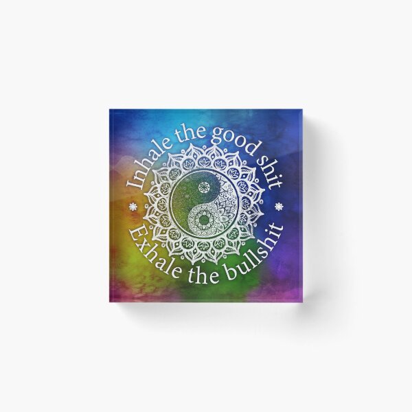 Item preview, Inhale Exhale Mandala - Spiritual Inspiring Quotes designed and sold by -Koleidescope.