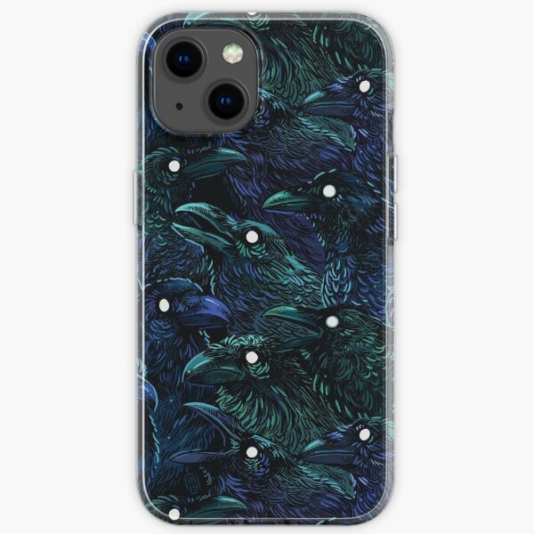 Raven pattern iPhone Soft Case