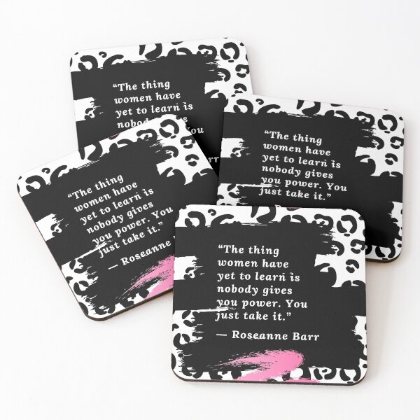 Item preview, Feminist quote, animal black white pattern, white details designed and sold by SarahAmalia.