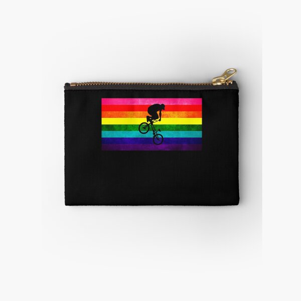 Item preview, LGBT Gay Pride Flag With BMX flatland trick  designed and sold by roadworkplay.