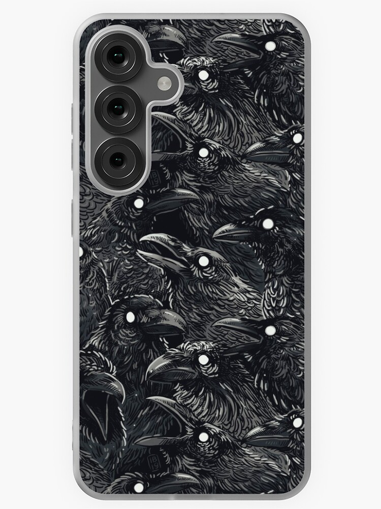 Thumbnail 1 of 4, Samsung Galaxy Phone Case, Raven pattern 2 designed and sold by freeminds.