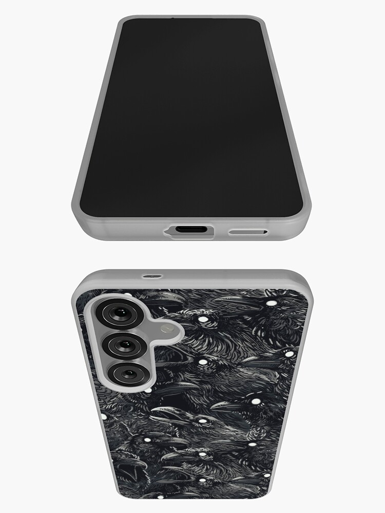 Thumbnail 3 of 4, Samsung Galaxy Phone Case, Raven pattern 2 designed and sold by freeminds.