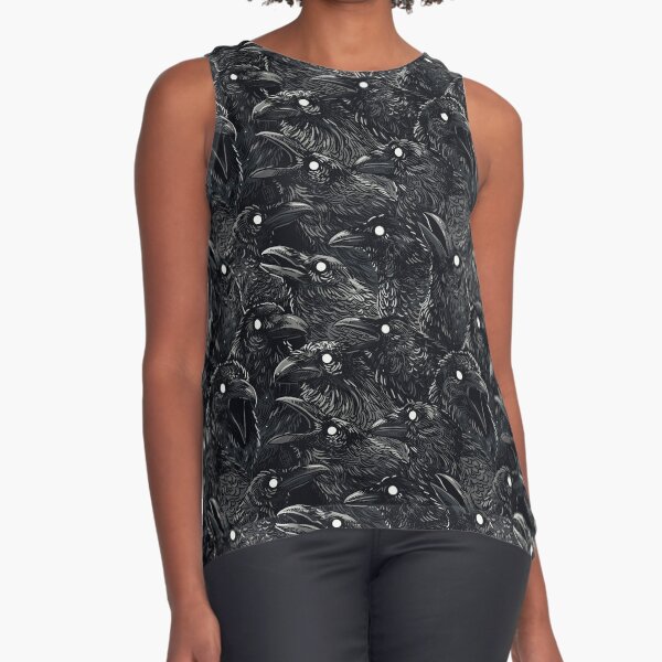 Raven pattern 2 Sleeveless Top