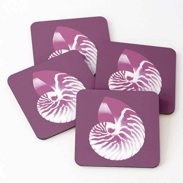 Item preview, Nautilus Shell, Eggplant Purple and White designed and sold by Marymarice.
