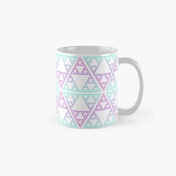 Sierpinski Triangle - blue / Pink Gradient Classic Mug