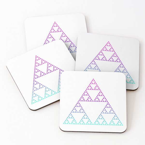 Item preview, Sierpinski Triangle - blue / Pink Gradient designed and sold by ilexdesigns.