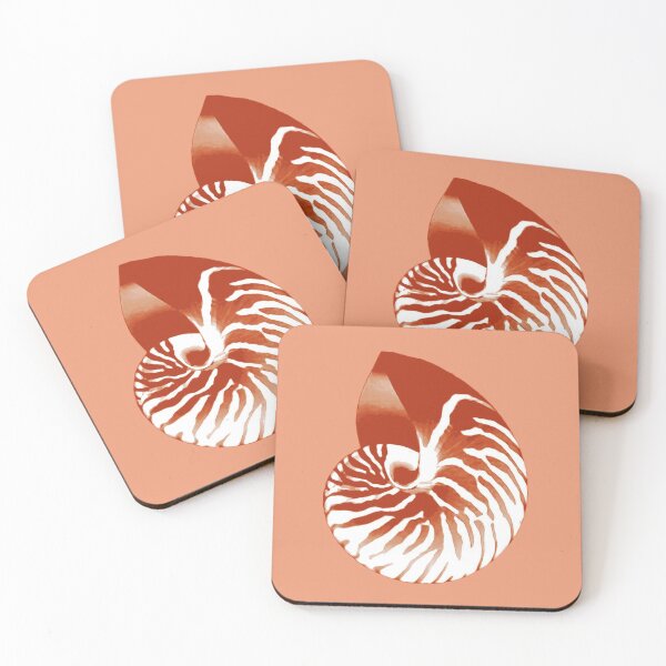 Item preview, Nautilus Shell, Terracotta and White designed and sold by Marymarice.