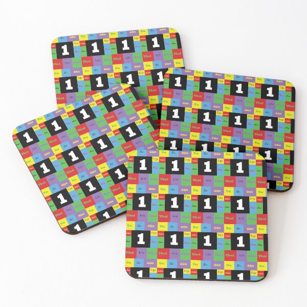 Item preview, One Number Color Block Many Langauges designed and sold by ValeriesGallery.