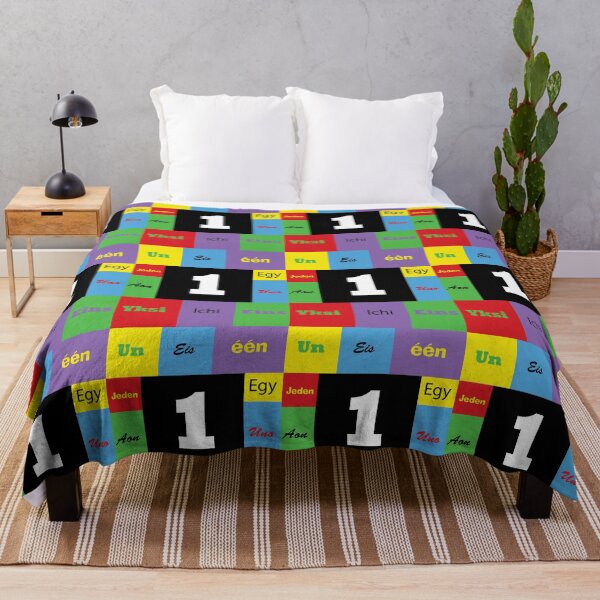 Item preview, One Number Color Block Many Langauges designed and sold by ValeriesGallery.
