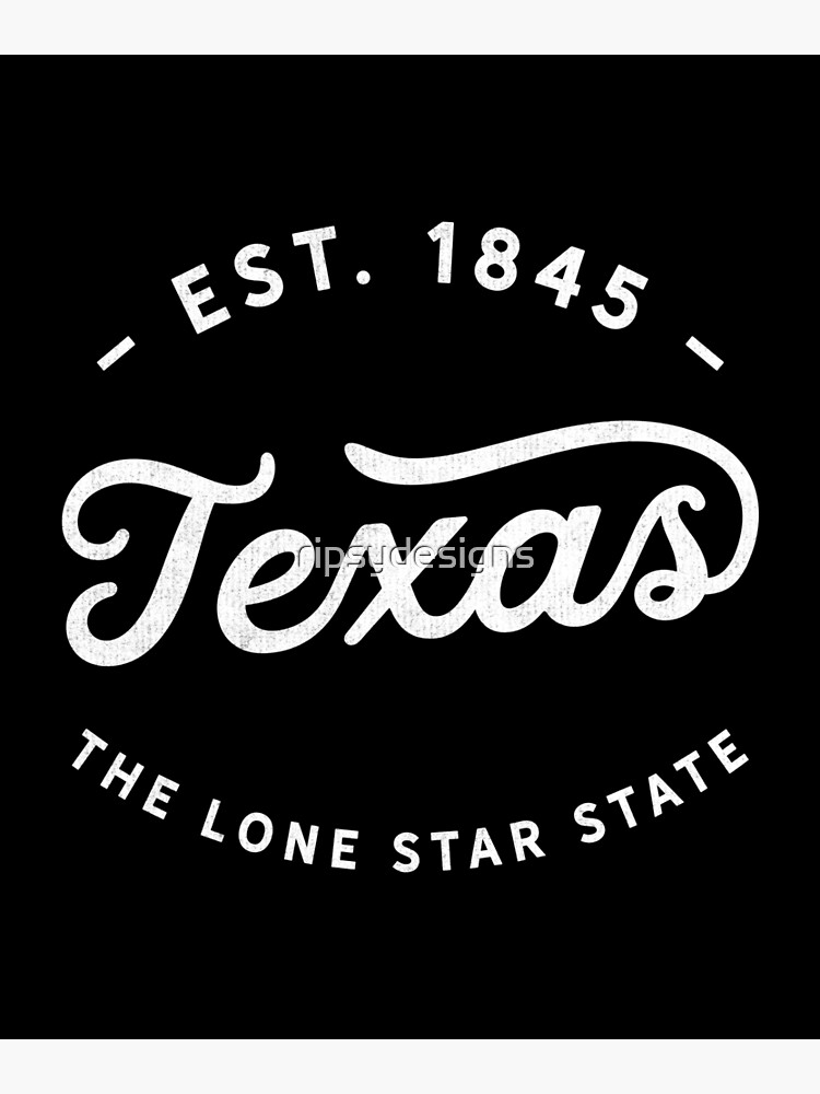 "Texas Lone Star State Classic Vintage Retro Est 1845 USA" Photographic