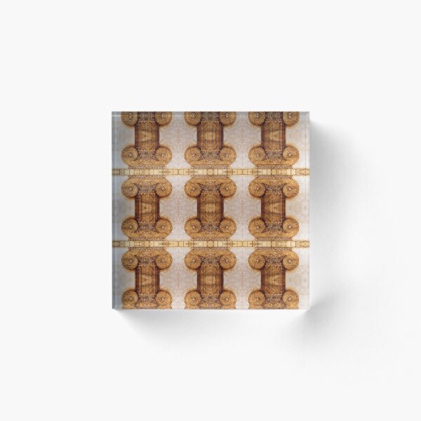 A pattern based on ancient architecture Acrylic Block