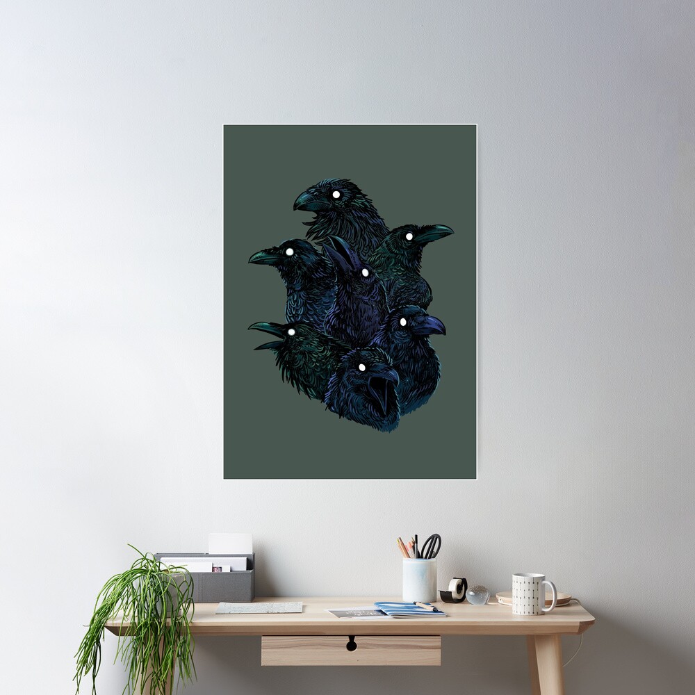 Raven pattern Poster