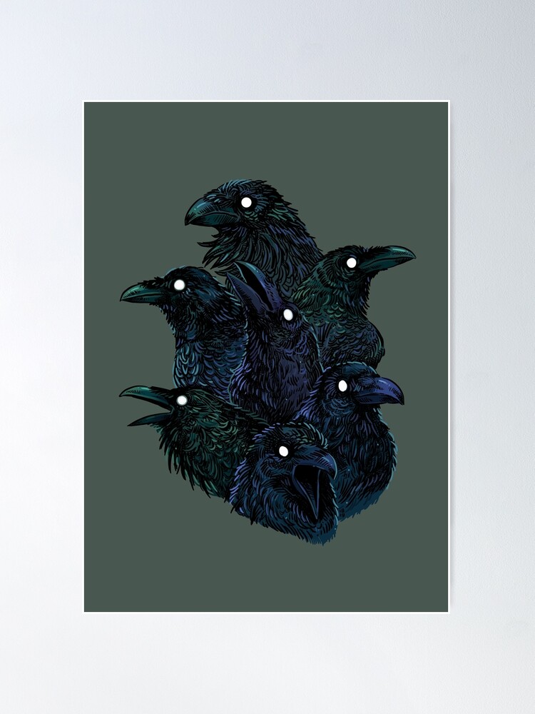 Alternate view of Raven pattern Poster